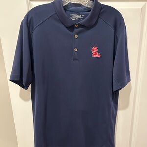 Nike Navy Blue Ole Miss Polo Shirt